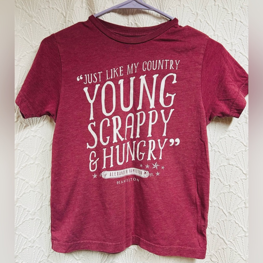 Hamilton Youth Small Maroon Kids Graphic T-Shirt